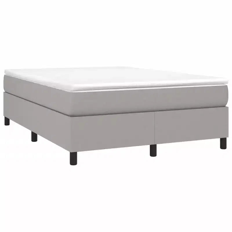 Full Size Platform Bed Frame in Light Gray