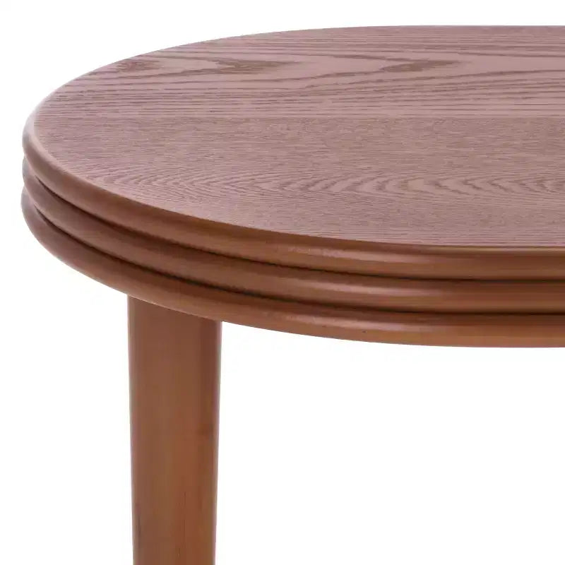 Oval Pine Wood Coffee Table – Brown