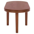 Oval Pine Wood Coffee Table – Brown