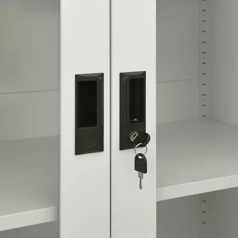 Steel Filing Cabinet with 4 Doors and 3 Shelves