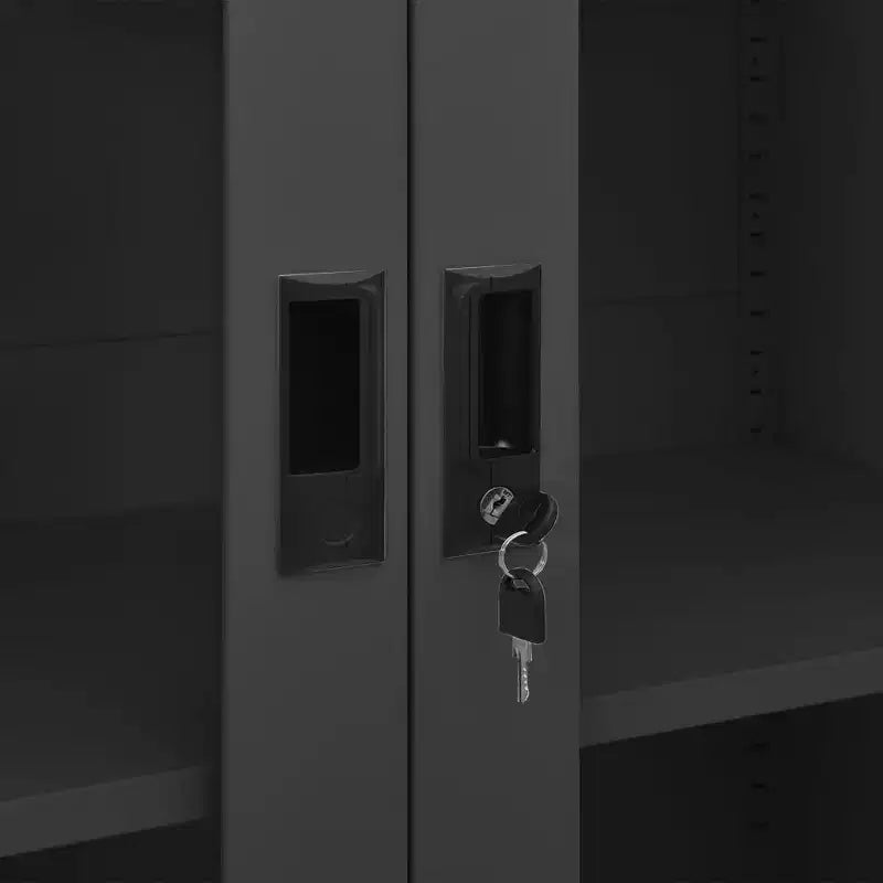 Steel Filing Cabinet with 4 Doors and 3 Shelves