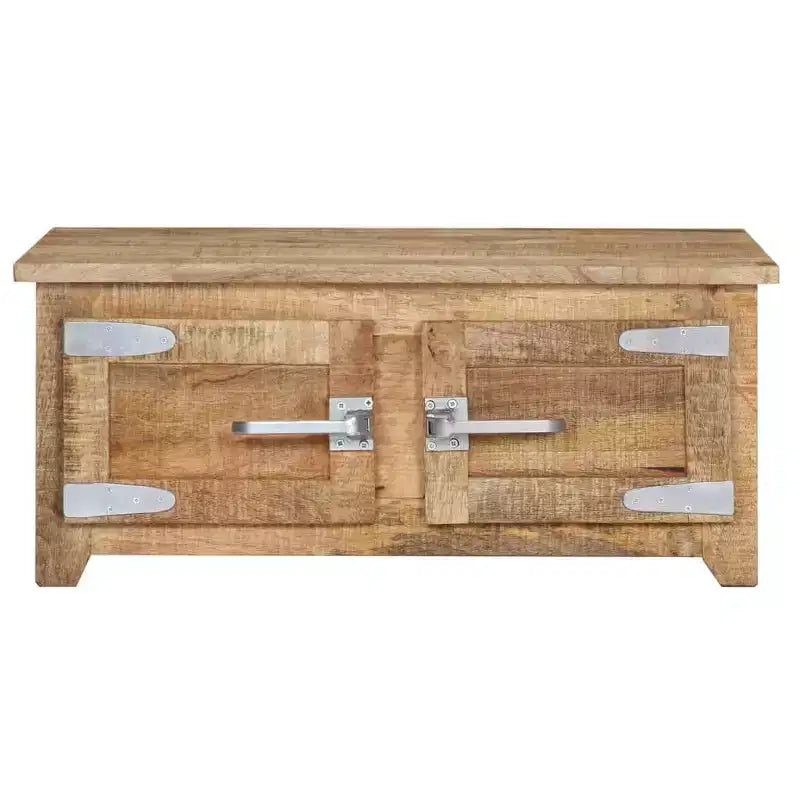 Table basse en manguier massif avec rangement