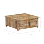 Table basse en manguier massif avec rangement