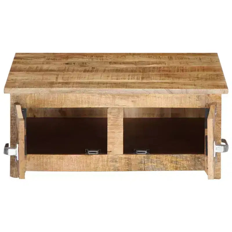 Table basse en manguier massif avec rangement