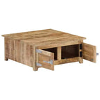 Table basse en manguier massif avec rangement