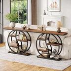 Console industrielle de 119 cm avec 5 étagères de rangement