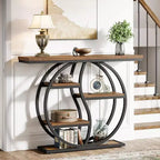 Console industrielle de 119 cm avec 5 étagères de rangement