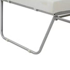 Pouf pliant 2-en-1, lit d'appoint convertible avec coussins rembourrés en mousse, gris