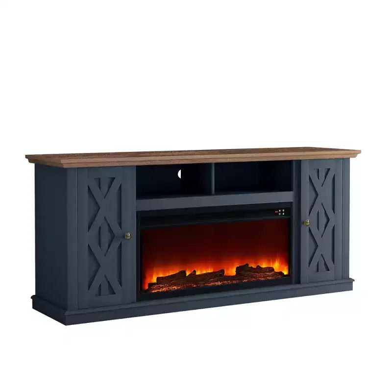 68" Freestanding Electric Fireplace TV Stand for TVs up to 78"