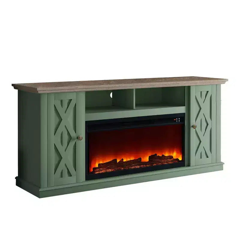 68" Freestanding Electric Fireplace TV Stand for TVs up to 78"