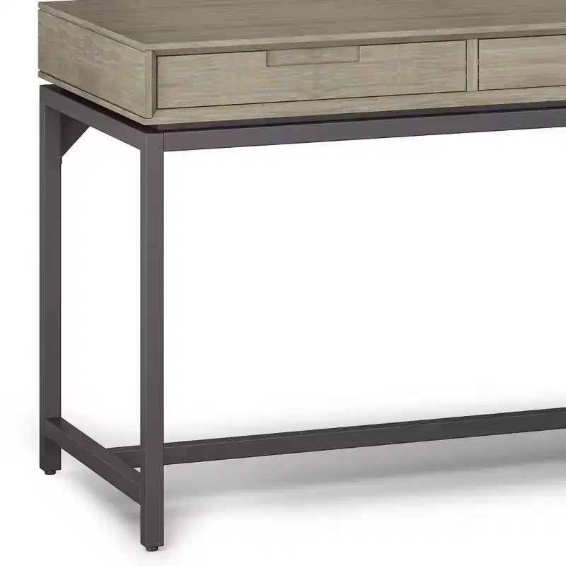 Mid-Century Writing Desk with Drawers and Keyboard Tray