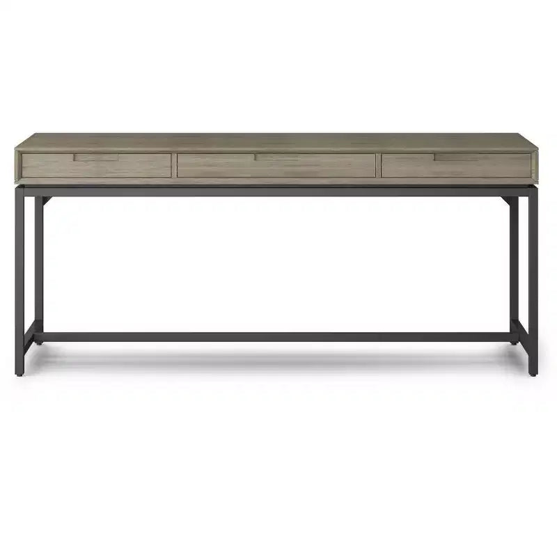 Mid-Century Writing Desk with Drawers and Keyboard Tray