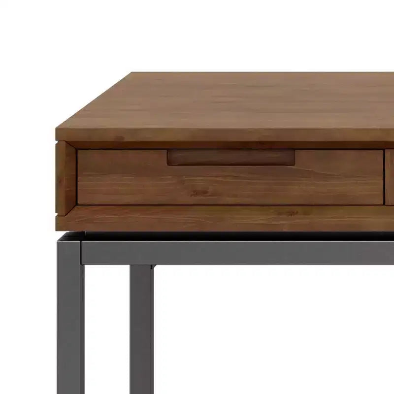 Mid-Century Writing Desk with Drawers and Keyboard Tray