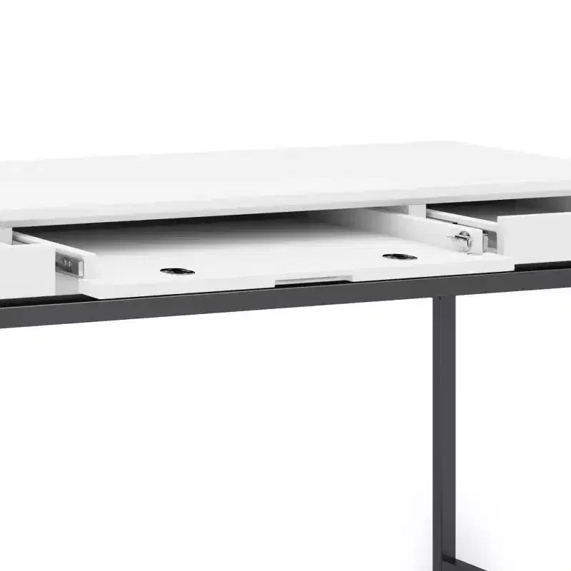 Mid-Century Writing Desk with Drawers and Keyboard Tray