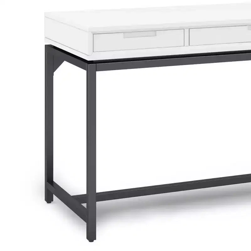 Mid-Century Writing Desk with Drawers and Keyboard Tray