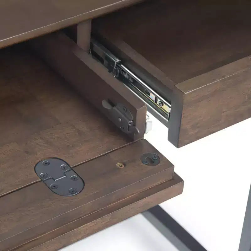 Mid-Century Writing Desk with Drawers and Keyboard Tray