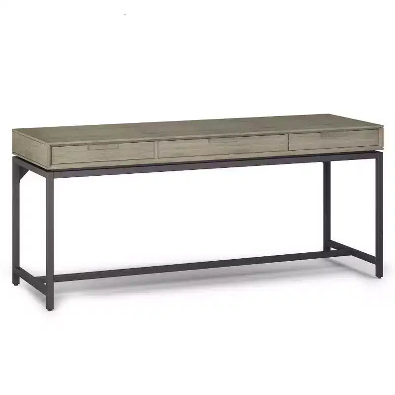 Mid-Century Writing Desk with Drawers and Keyboard Tray